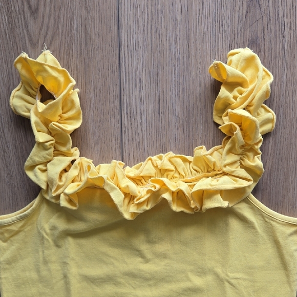 Only Yellow Ruffled Tank Top - Picture 2 of 7